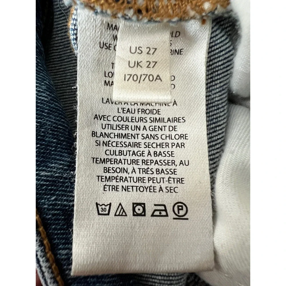 Pilcro and the Letterpress High Rise Cigarette Distressed Jeans Blue 27 - Picture 7 of 13